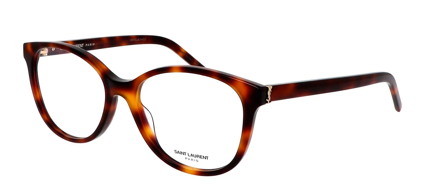 Saint Laurent SL M112O 002 Round Plastic Havana Eyeglasses with Clear Lens sold by Gaffos product image thumbnail 2