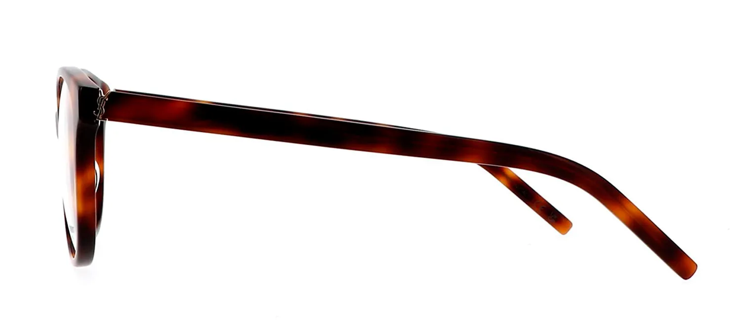 Saint Laurent SL M112O 002 Round Plastic Havana Eyeglasses with Clear Lens sold by Gaffos product image thumbnail 3