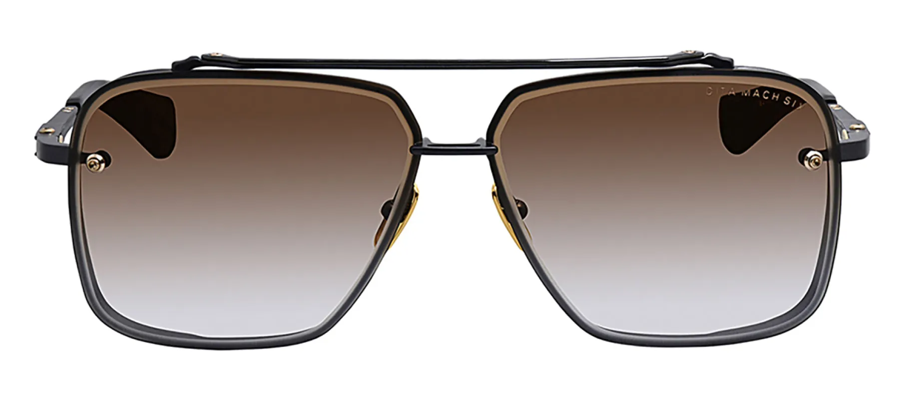 Dita Match-Six DT DTS121-62-03 Aviator Metal Black Sunglasses with Brown Lens sold by Gaffos