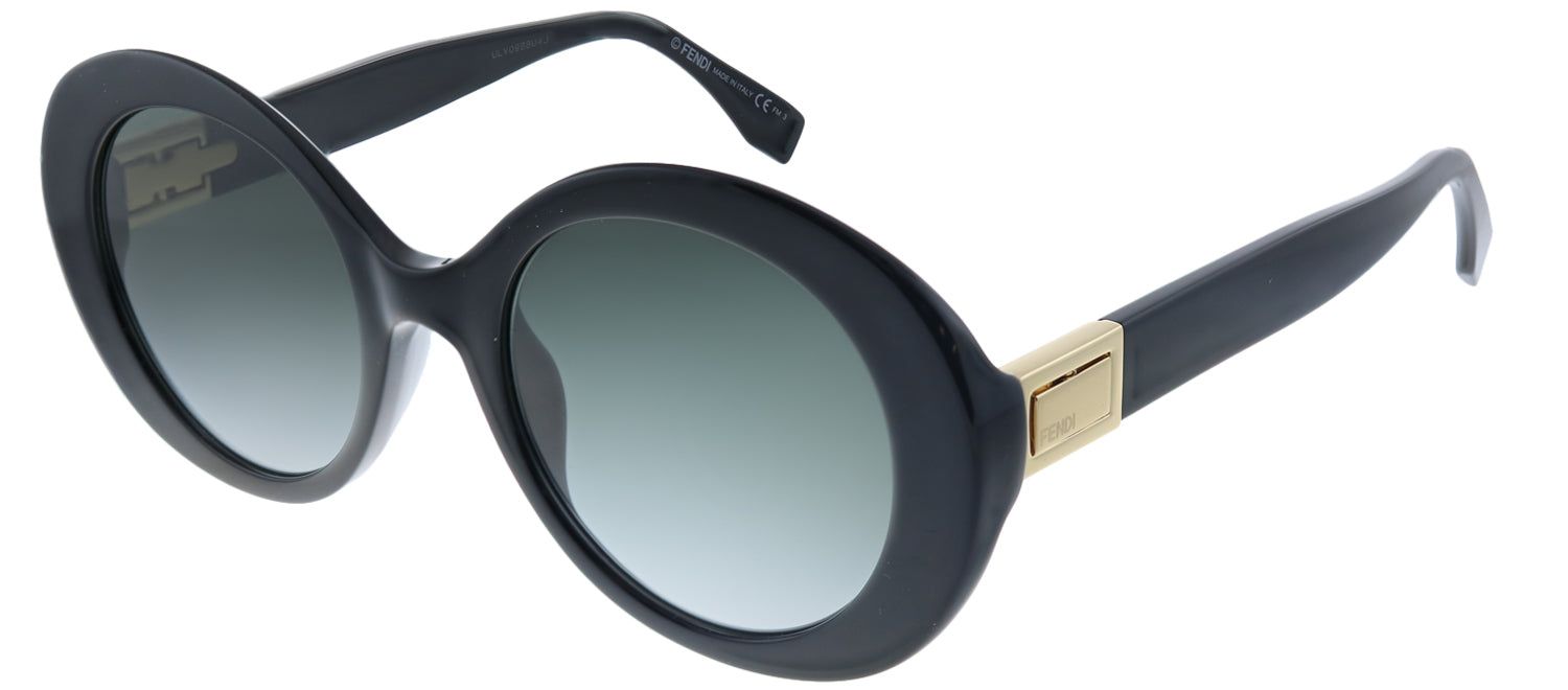 Fendi FF 0293 807 9O Round Plastic Black Sunglasses with Grey Gradient Lens sold by Gaffos product image thumbnail 2