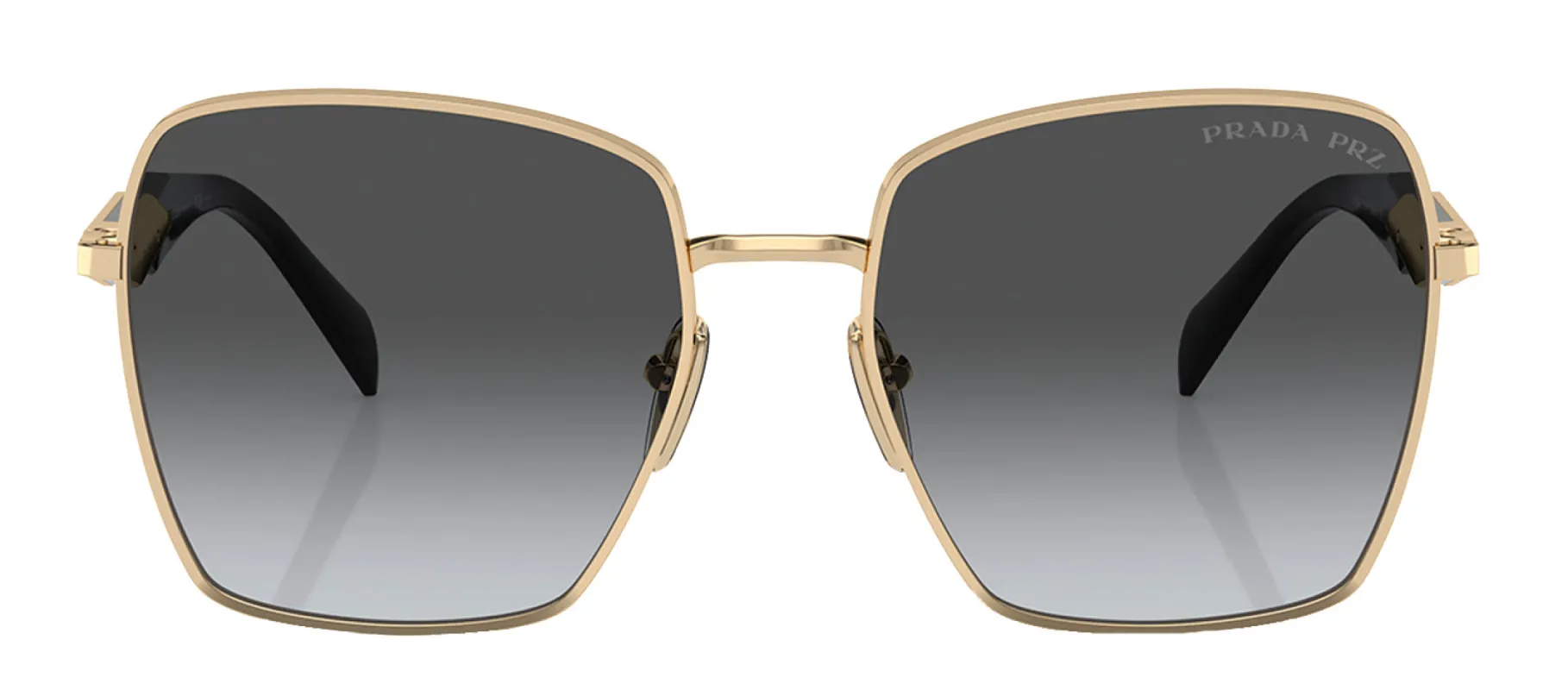 Prada PR 64ZS ZVN5W1 Square Metal Gold Sunglasses with Grey Gradient Lens sold by Gaffos