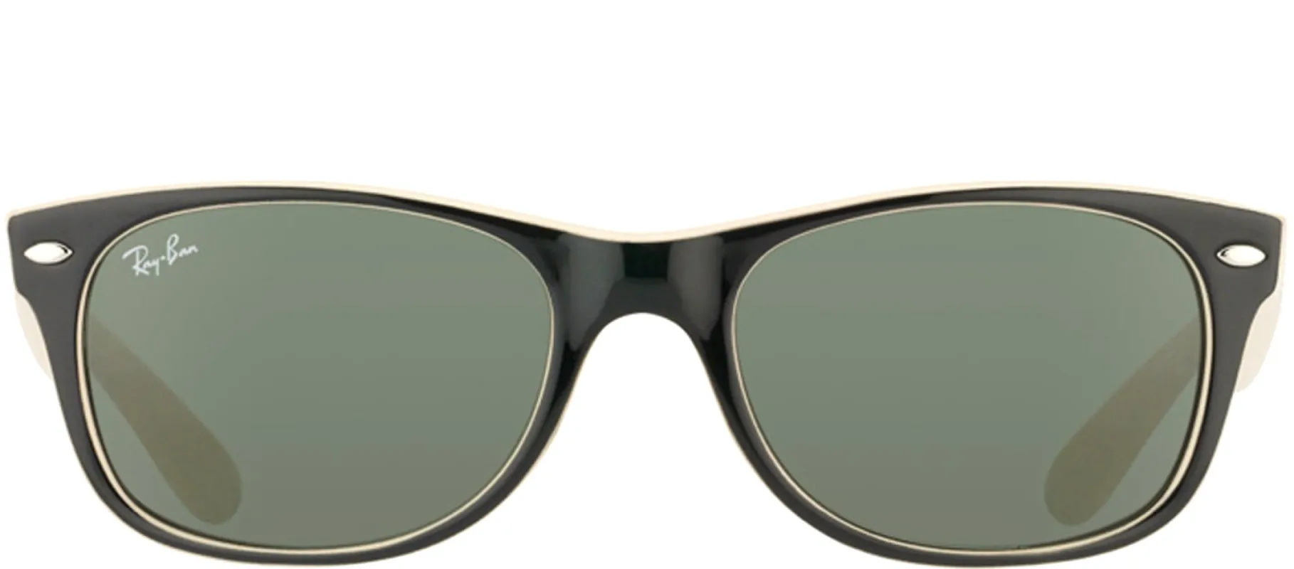 Ray-Ban New Wayfarer RB 2132 875 Wayfarer Plastic Black Sunglasses with Green Lens sold by Gaffos