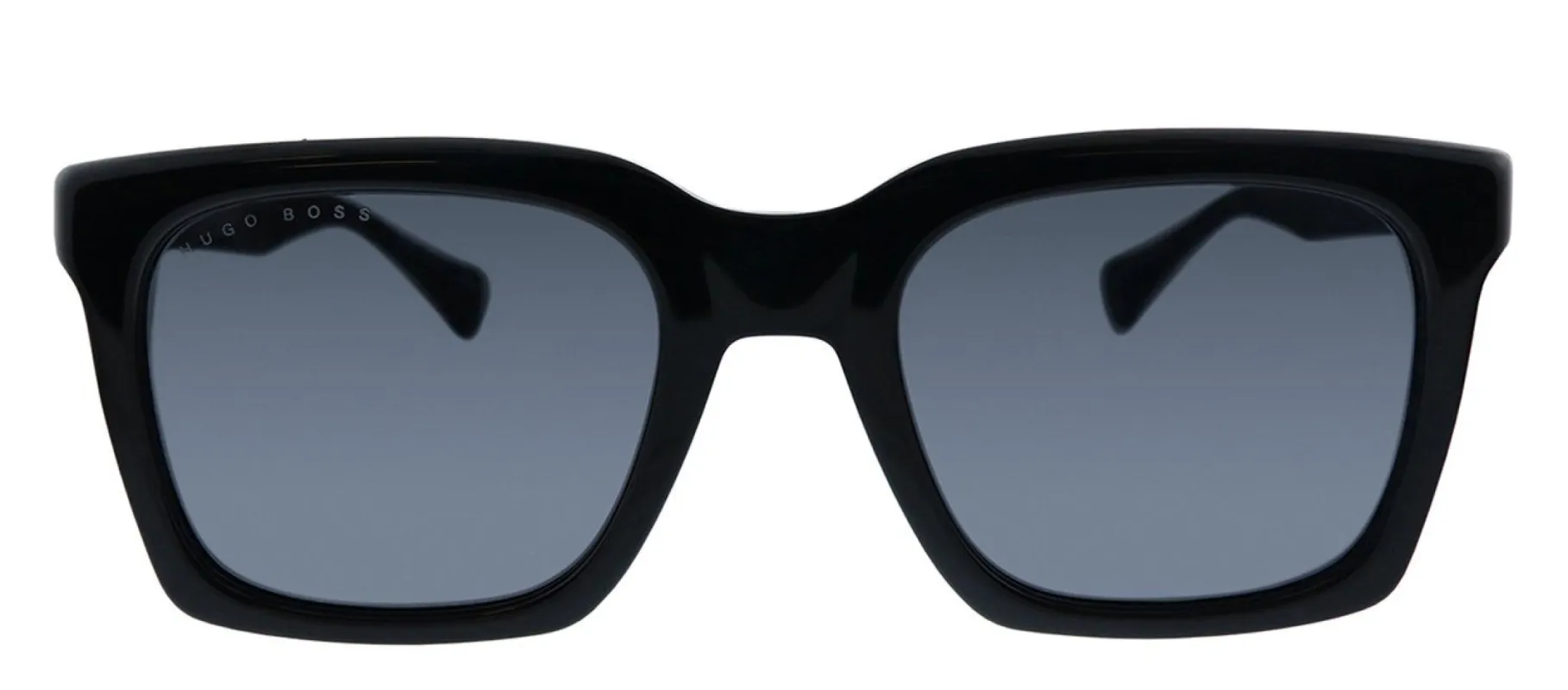 Hugo Boss BOSS 1098/S 807 Rectangle Plastic Black Sunglasses with Grey Lens made by Gaffos