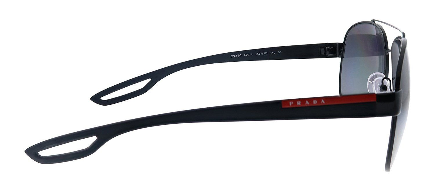 Prada Linea Rossa PS 55QS 1AB5W1 Pilot Metal Black Sunglasses with Grey Polarized Lens sold by Gaffos product image thumbnail 3