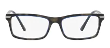 Prada PR 03YV ZXH1O1 Rectangle Plastic Tortoise Eyeglasses with Logo Stamped Demo Lenses sold by Gaffos