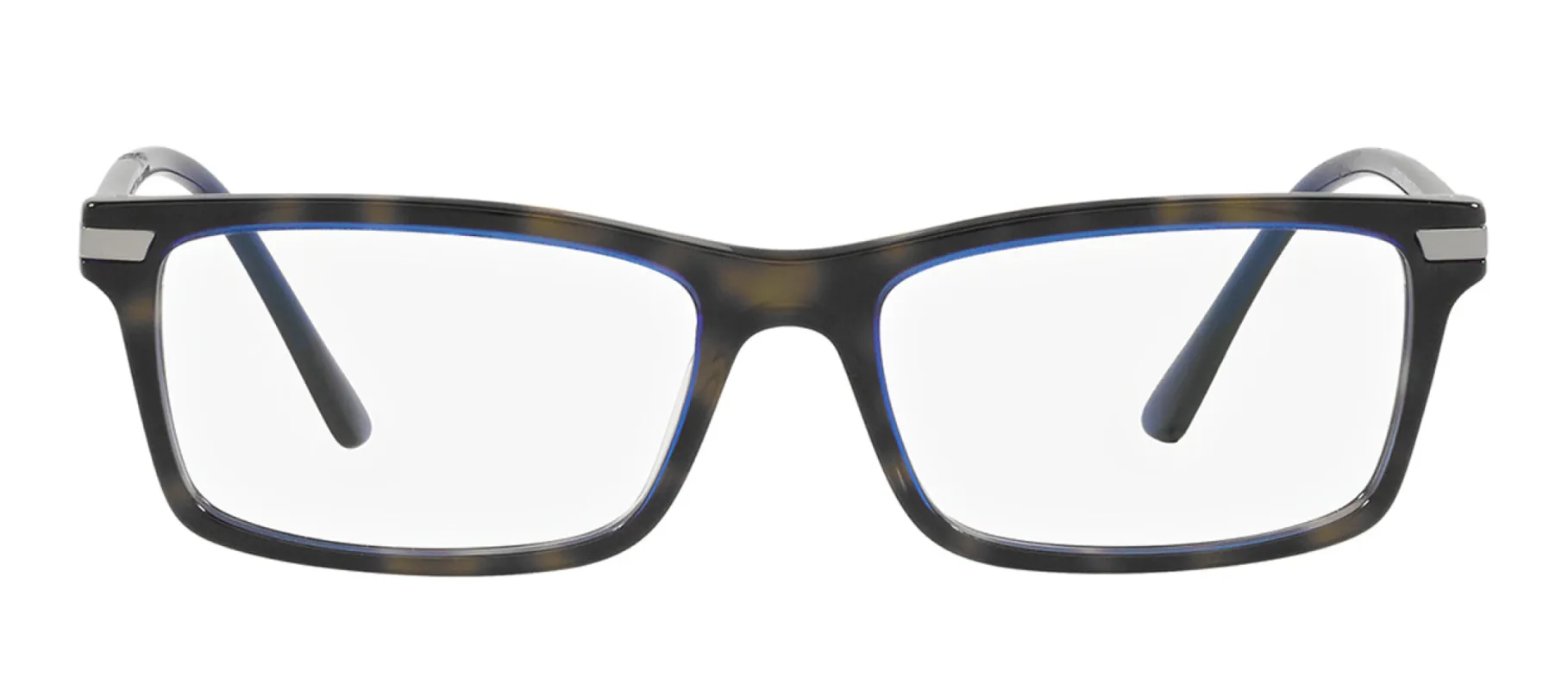 Prada PR 03YV ZXH1O1 Rectangle Plastic Tortoise Eyeglasses with Logo Stamped Demo Lenses sold by Gaffos