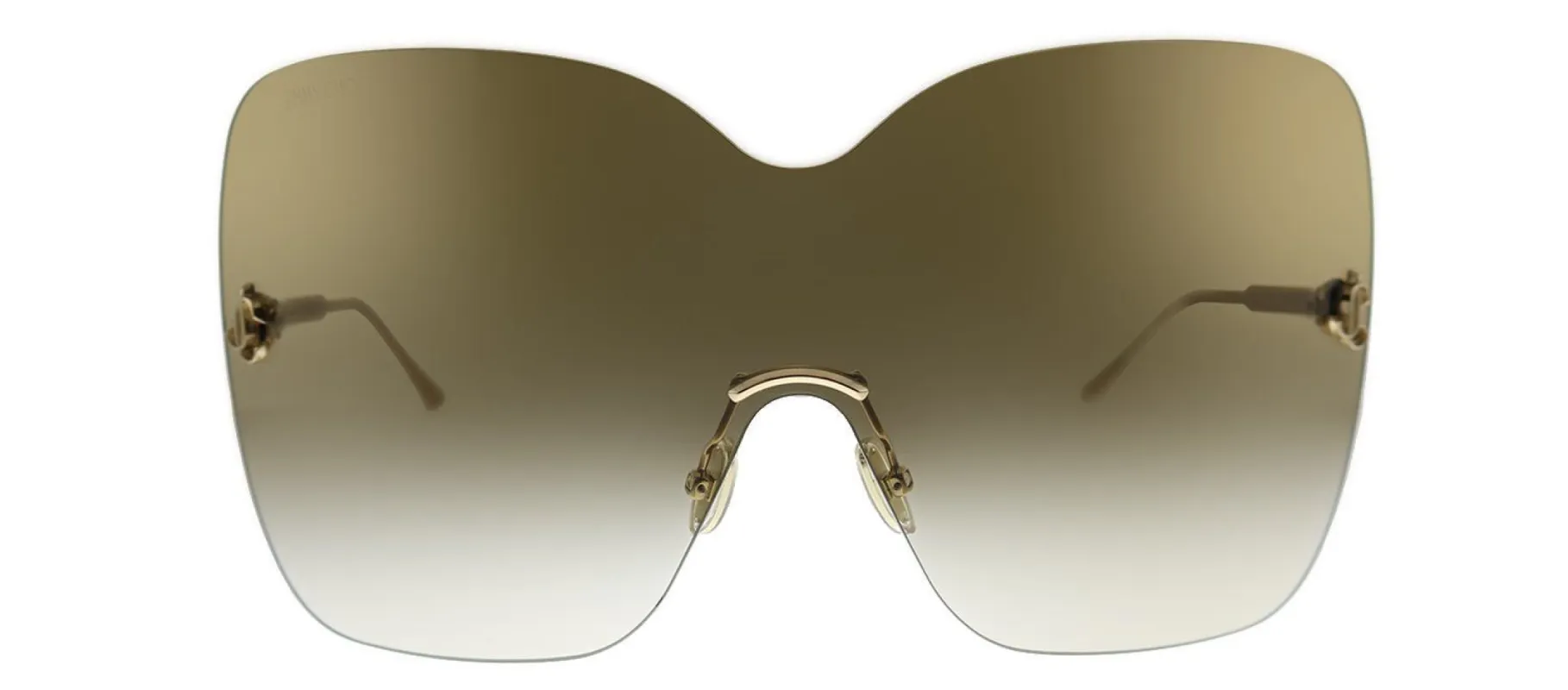 Jimmy Choo  JC ZELMA/S J5G HA Shield Metal Gold Sunglasses with Brown Gradient Lens sold by Gaffos