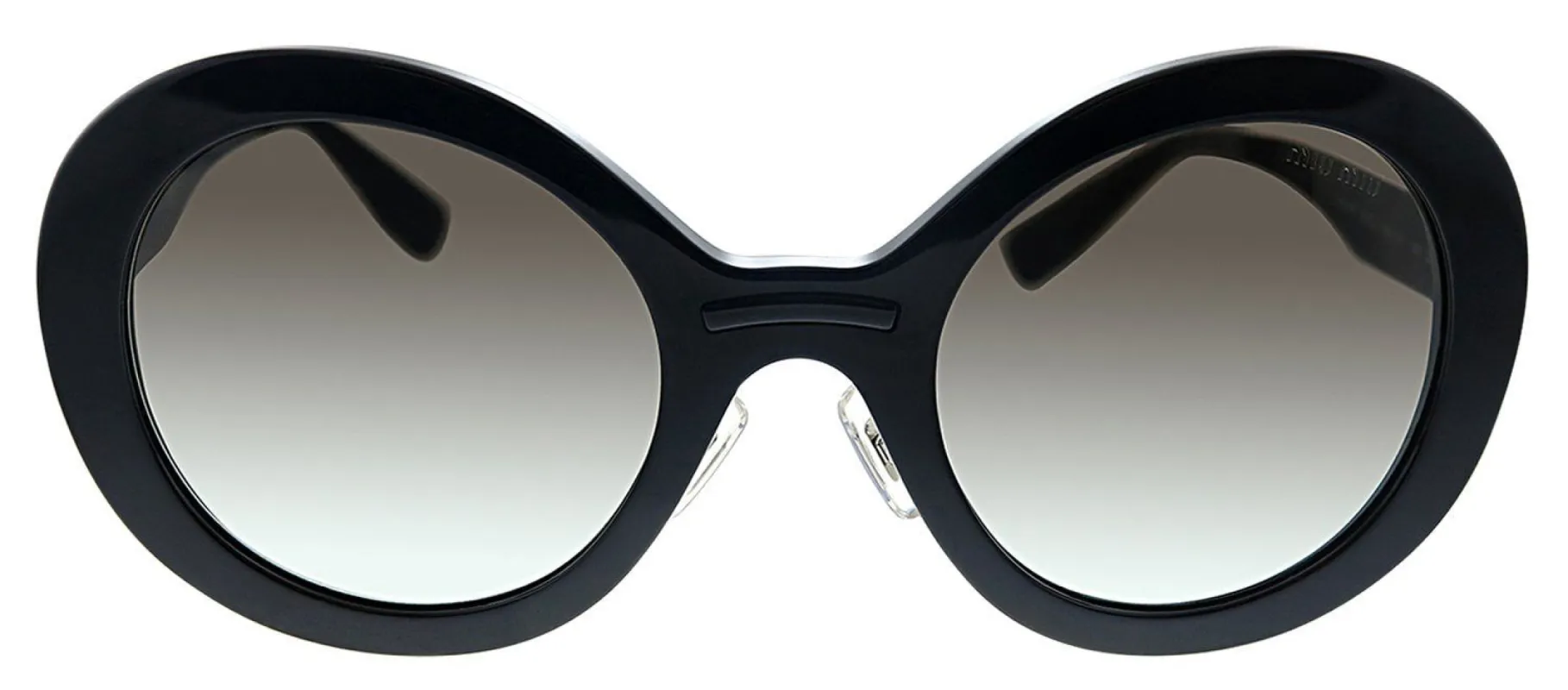Miu Miu MU 04VS 1AB0A7 Round Plastic Black Sunglasses with Grey Gradient Lens sold by Gaffos