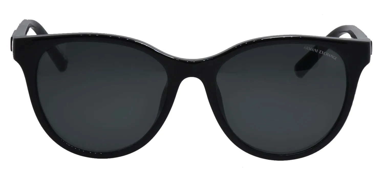 Armani Exchange AX 4144S 815887 Cat-Eye Plastic Black Sunglasses with Grey Lens sold by Gaffos