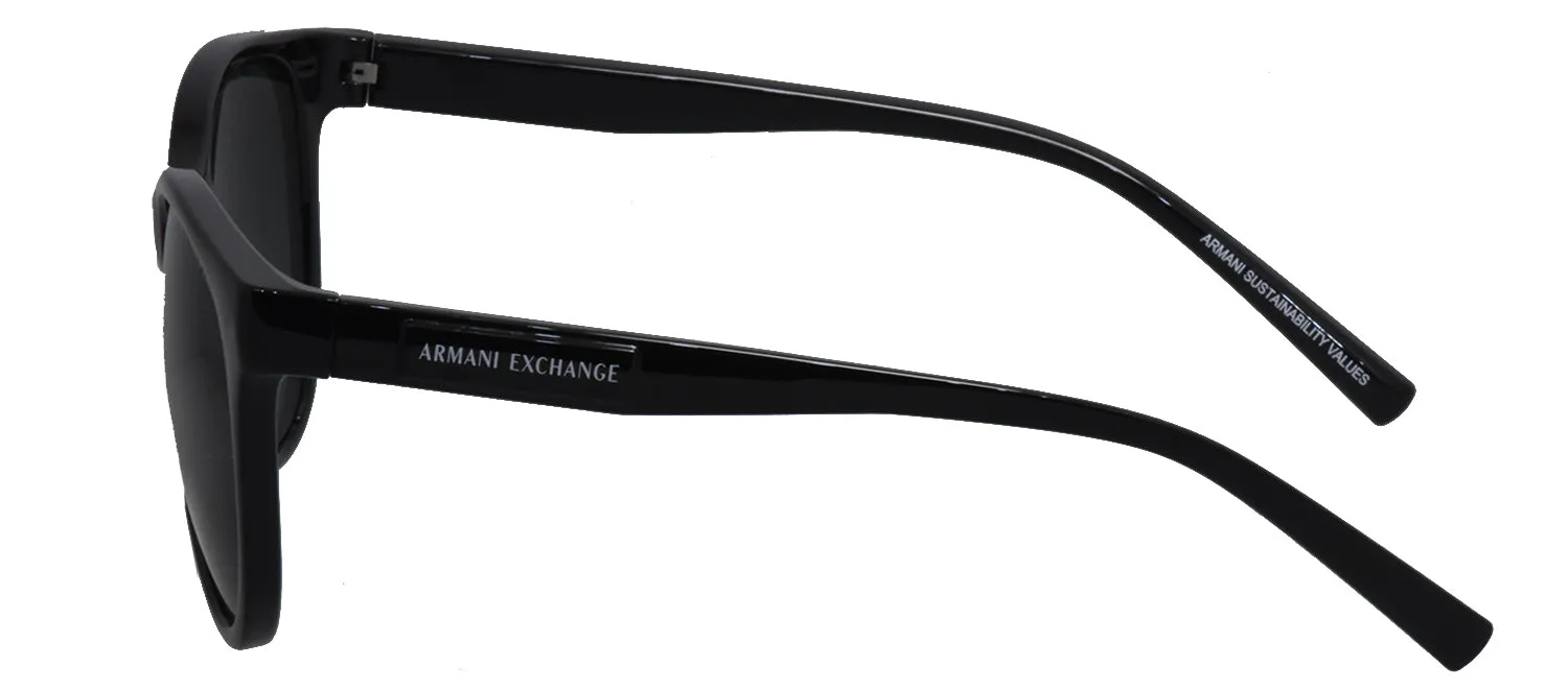 Armani Exchange AX 4144S 815887 Cat-Eye Plastic Black Sunglasses with Grey Lens sold by Gaffos product image thumbnail 4