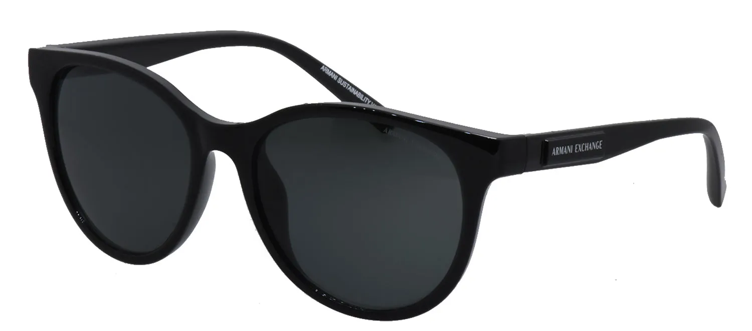 Armani Exchange AX 4144S 815887 Cat-Eye Plastic Black Sunglasses with Grey Lens sold by Gaffos product image thumbnail 2