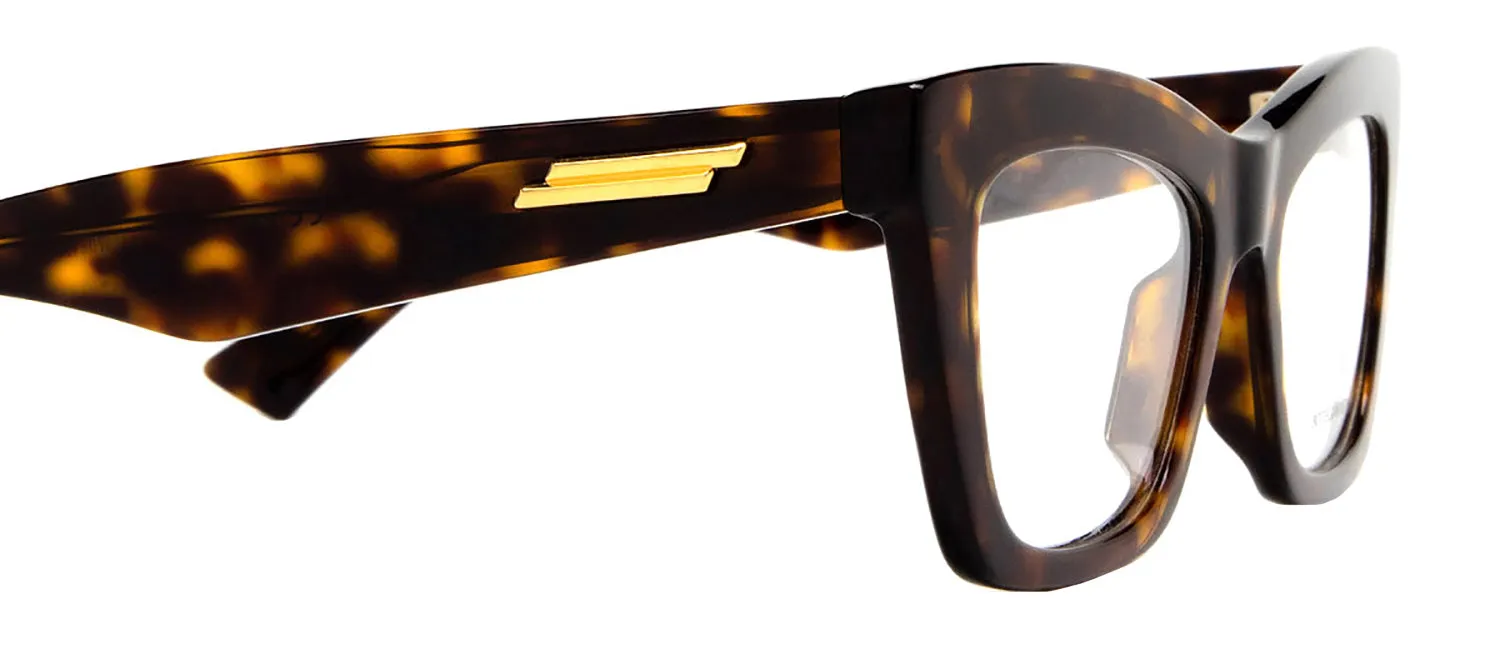 Bottega Veneta NEW CLASSIC BV 1215O 002 Cat-Eye Plastic Havana Eyeglasses with Logo Stamped Demo Lenses sold by Gaffos product image thumbnail 3