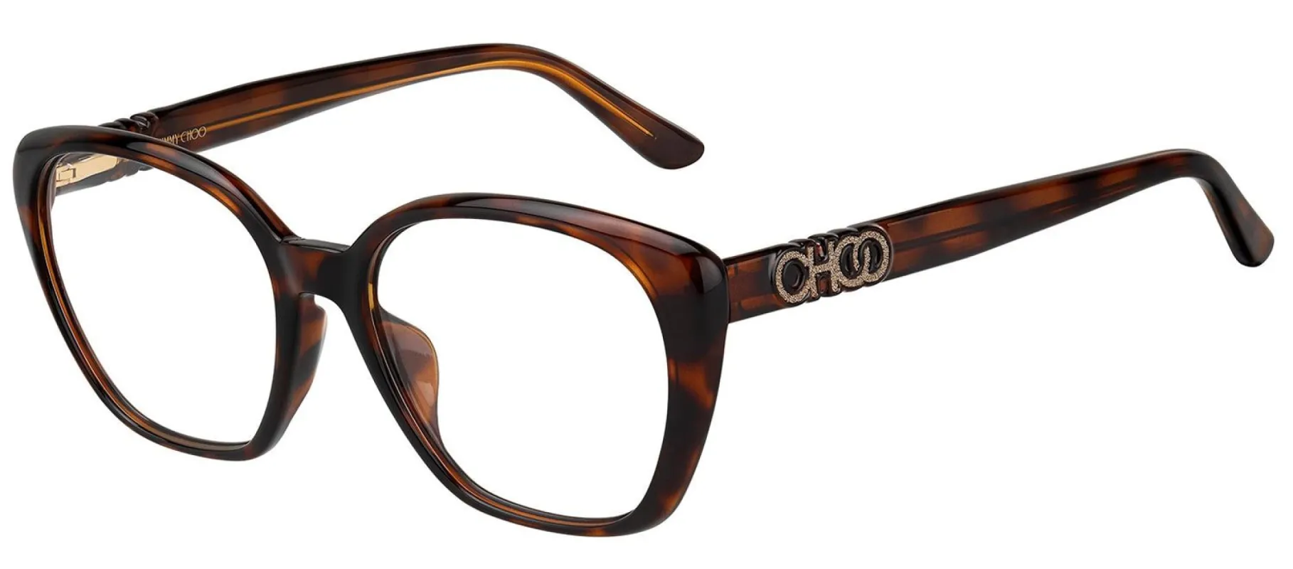 Jimmy Choo JC 252/F 086 Square Plastic Havana Eyeglasses with Demo Lens sold by Gaffos