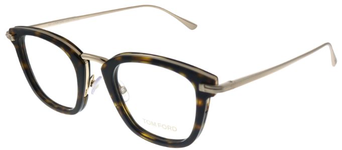 Tom Ford FT 5496 052 Square Metal Tortoise/ Havana Eyeglasses with Demo Lens sold by Gaffos