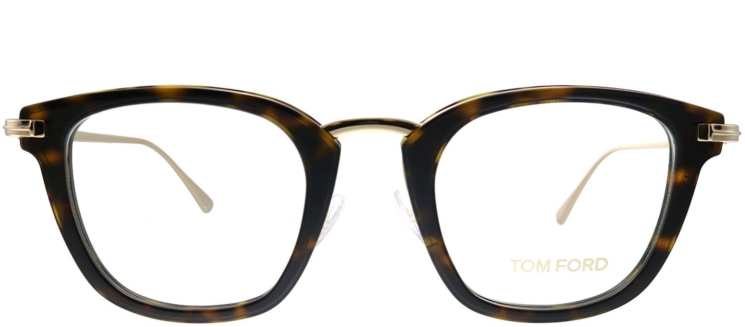 Tom Ford FT 5496 052 Square Metal Tortoise/ Havana Eyeglasses with Demo Lens sold by Gaffos