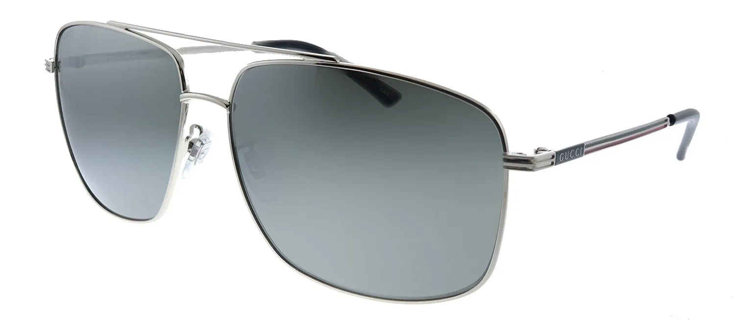 Gucci GG 0836SK 003 Aviator Metal Silver Sunglasses with Grey Mirror Lens sold by Gaffos product image thumbnail 2