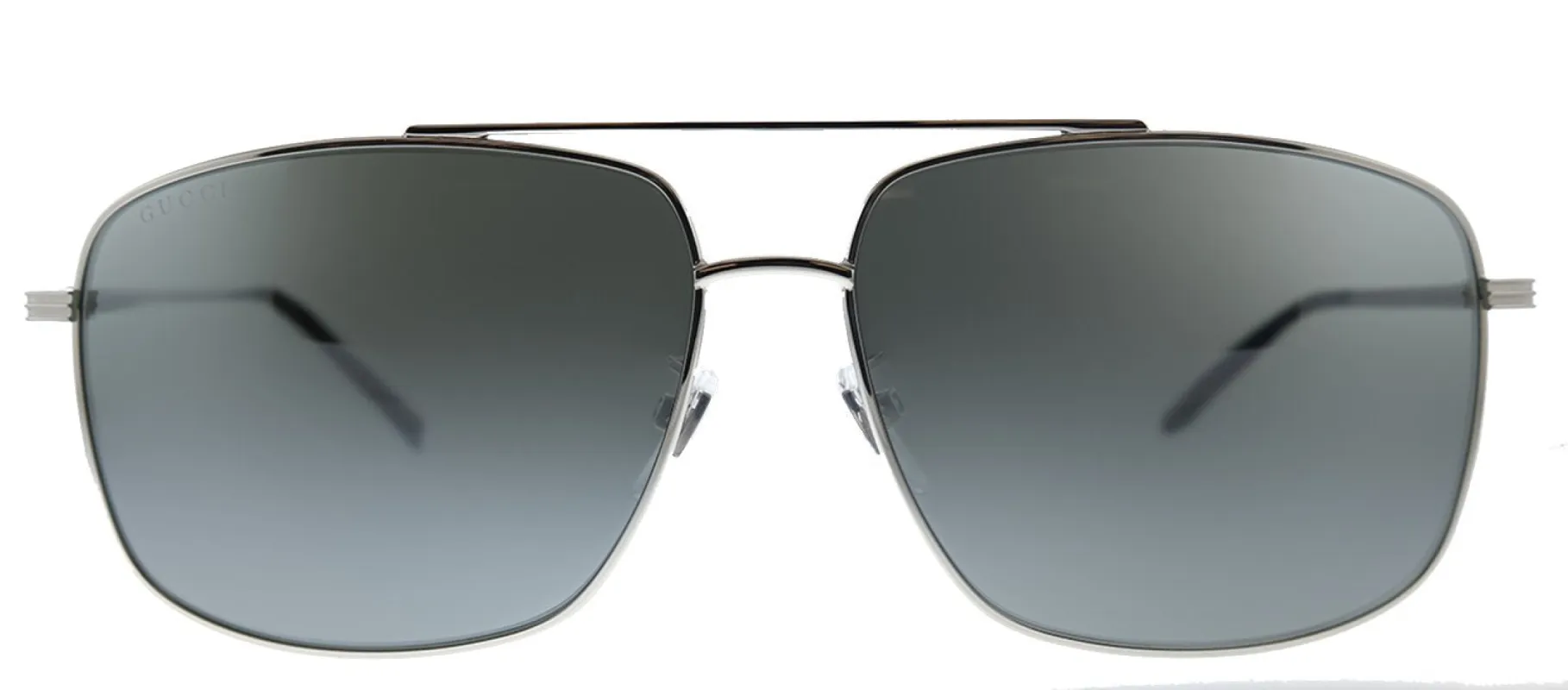 Gucci GG 0836SK 003 Aviator Metal Silver Sunglasses with Grey Mirror Lens sold by Gaffos