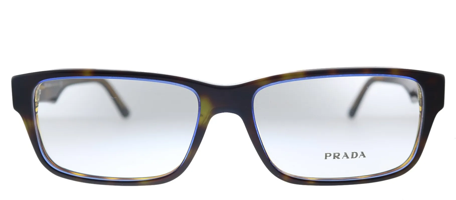 Prada PR 16MV ZXH1O1 Rectangle Plastic Tortoise Denim Eyeglasses with Demo Lens sold by Gaffos
