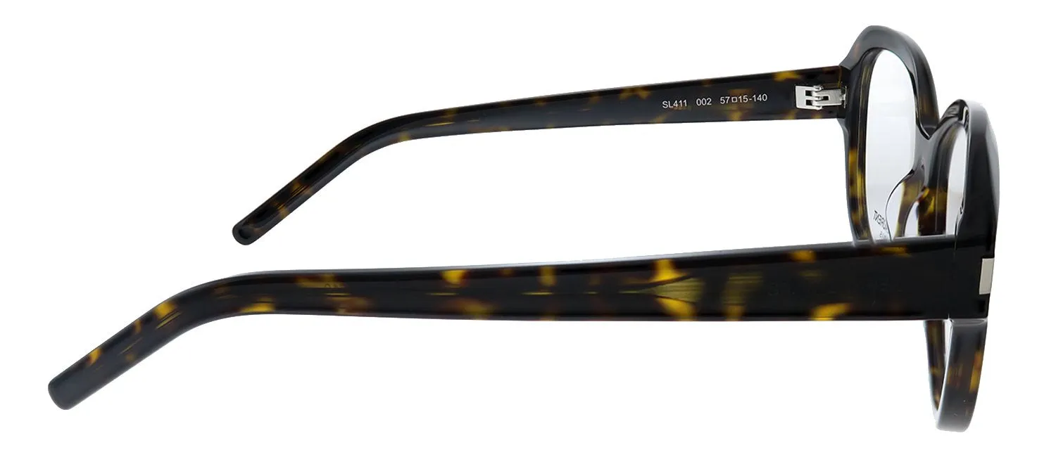 Saint Laurent SL 411 002 Oval Acetate Havana Eyeglasses with Demo Lens sold by Gaffos product image thumbnail 3