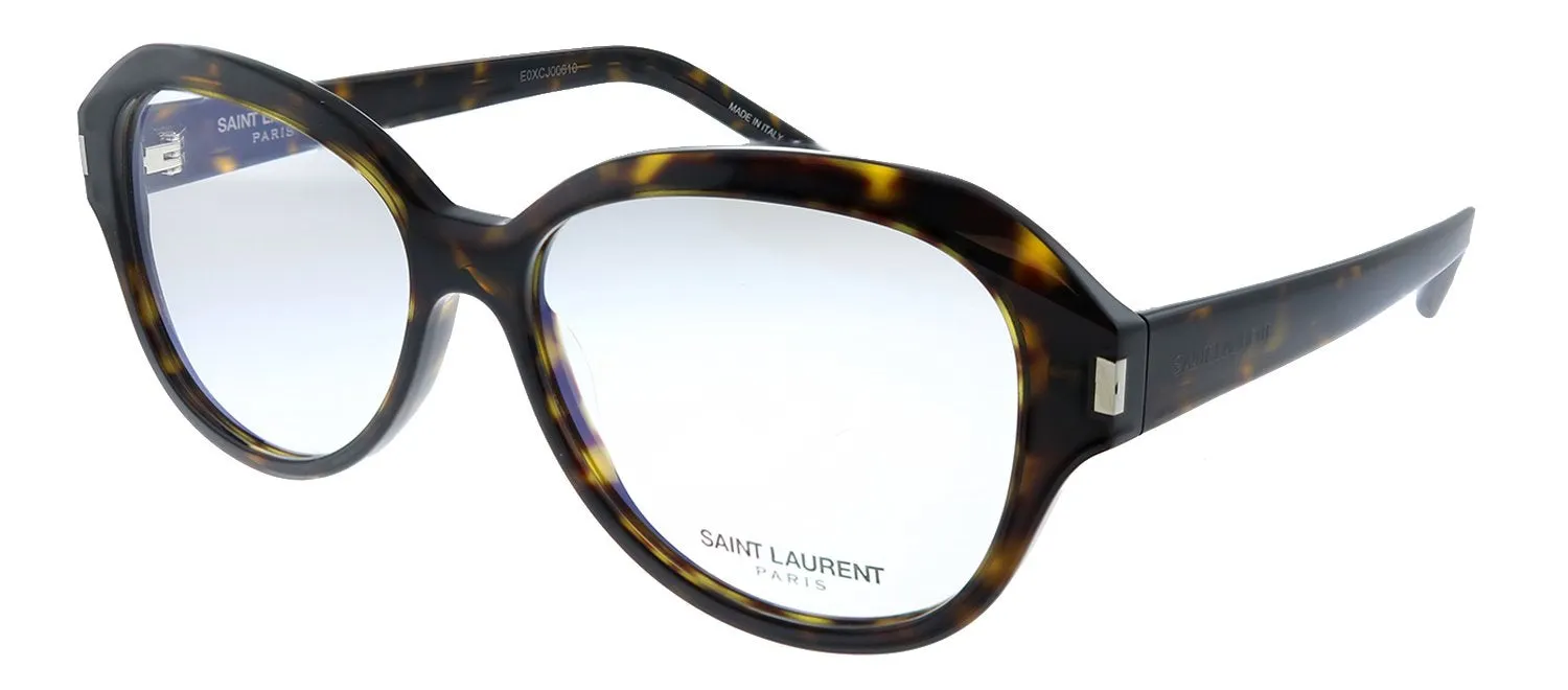 Saint Laurent SL 411 002 Oval Acetate Havana Eyeglasses with Demo Lens sold by Gaffos product image thumbnail 2