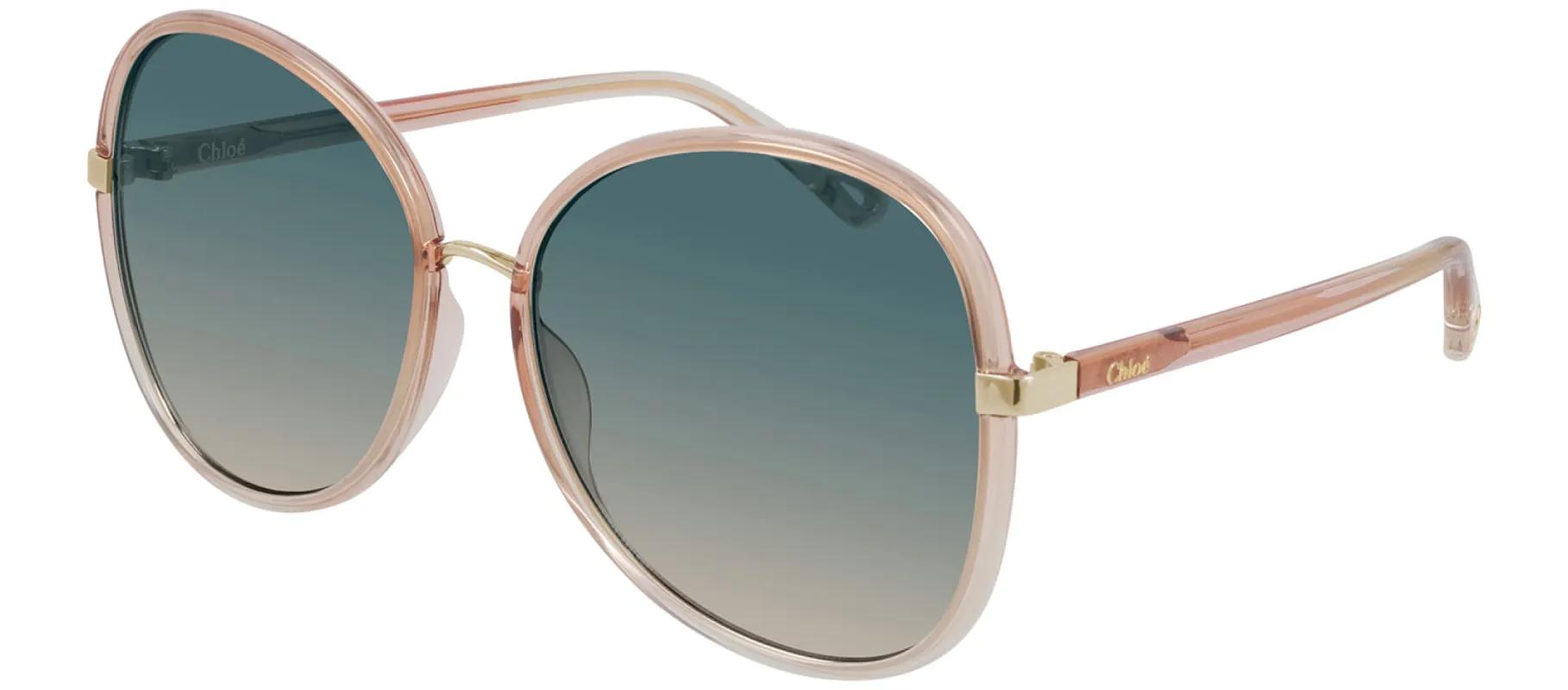 Chloe CH 0030S 004 Butterfly Plastic Orange Sunglasses with Blue Gradient Lens sold by Gaffos