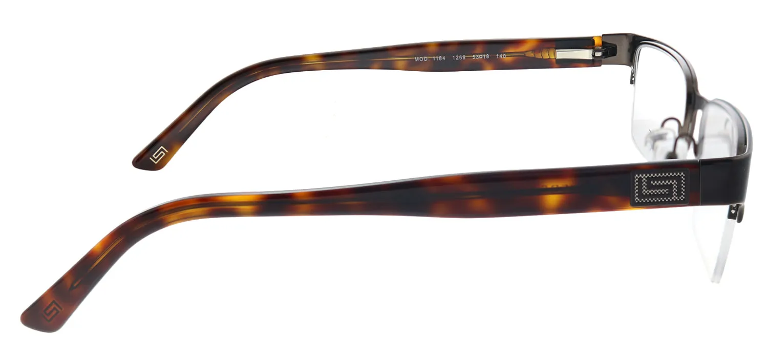 Versace VE 1184 1269 Rectangle Metal Brown Eyeglasses with Demo Lens sold by Gaffos product image thumbnail 3