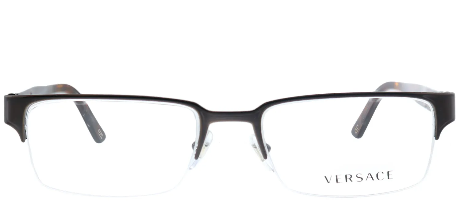 Versace VE 1184 1269 Rectangle Metal Brown Eyeglasses with Demo Lens sold by Gaffos