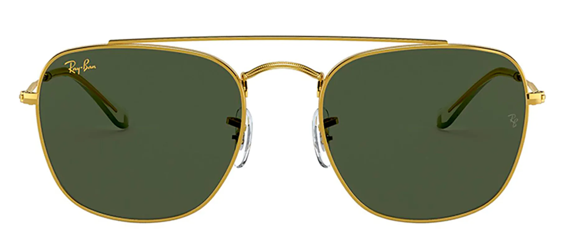 Ray-Ban RB 3557 919631 Aviator Metal Gold Sunglasses with Green Lens sold by Gaffos