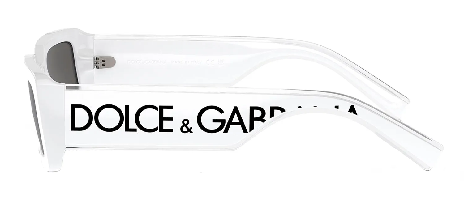 Dolce & Gabbana DG 6187 331287 Rectangle Plastic White Sunglasses with Grey Lens sold by Gaffos product image thumbnail 3