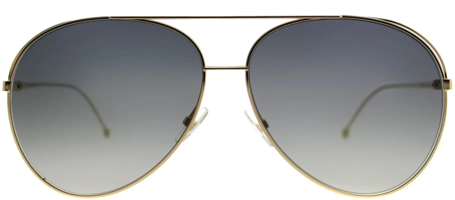 Fendi FF 0286 J5G FQ Aviator Metal Gold Sunglasses with Blue Lens sold by Gaffos