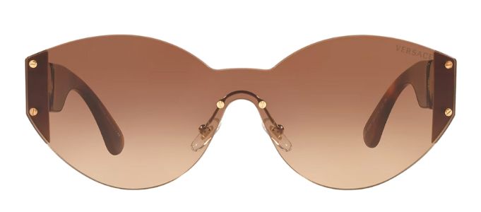 Versace VE 2224 531774 Irregular Metal Gold Sunglasses with Brown Gradient Lens sold by Gaffos