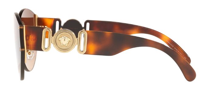 Versace VE 2224 531774 Irregular Metal Gold Sunglasses with Brown Gradient Lens sold by Gaffos