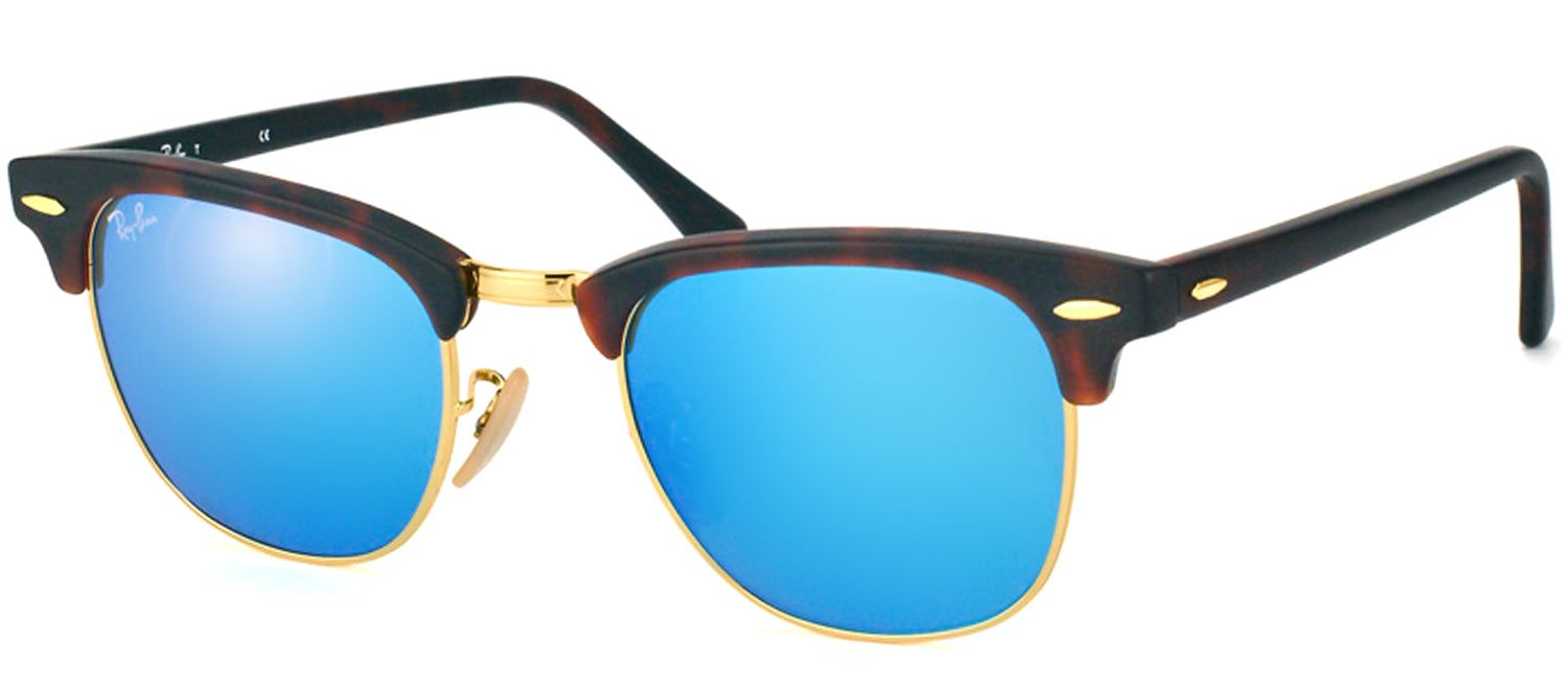 Ray-Ban RB 3016 114517 Clubmaster Plastic Tortoise/ Havana Sunglasses with Blue Mirror Lens sold by Gaffos product image thumbnail 2