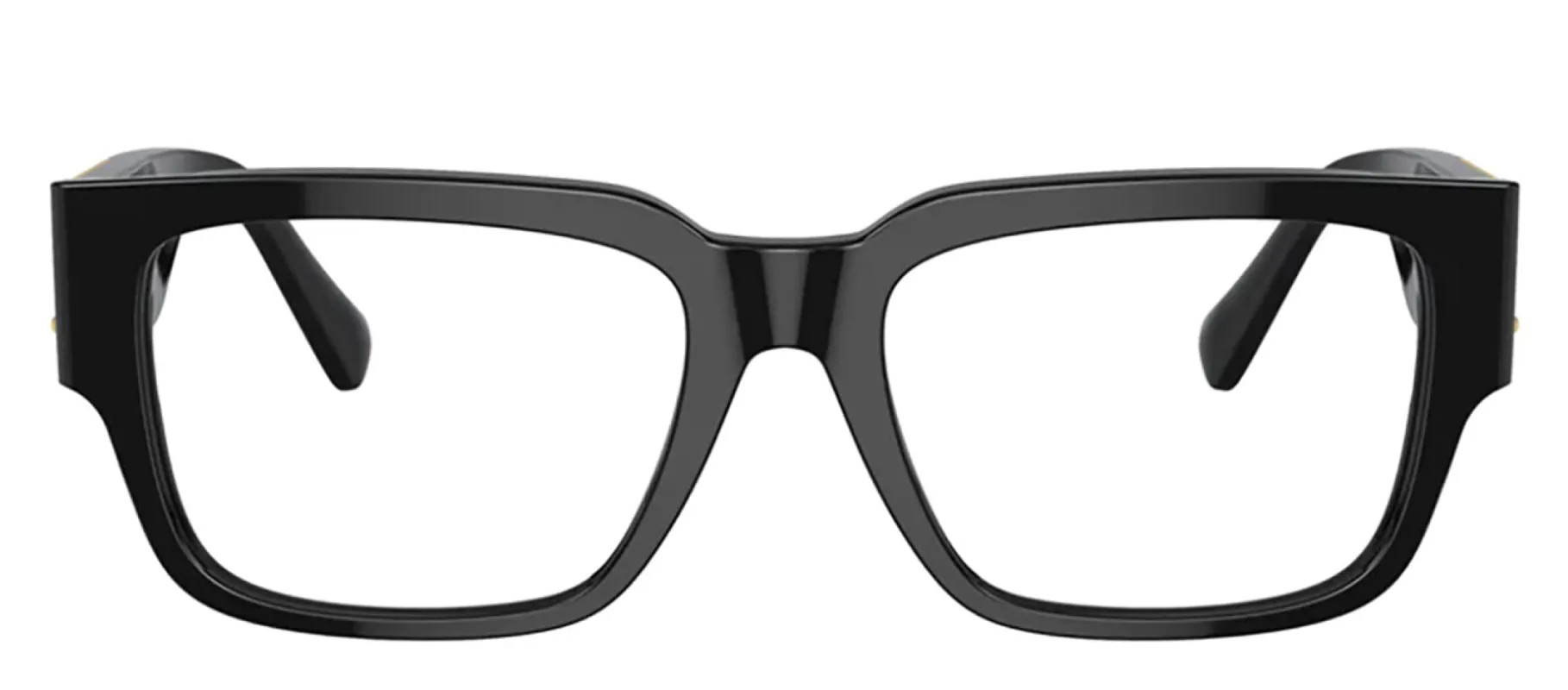 Versace ICONIC VE 3350 GB1 Square Plastic Black Eyeglasses with Logo Stamped Demo Lenses sold by Gaffos