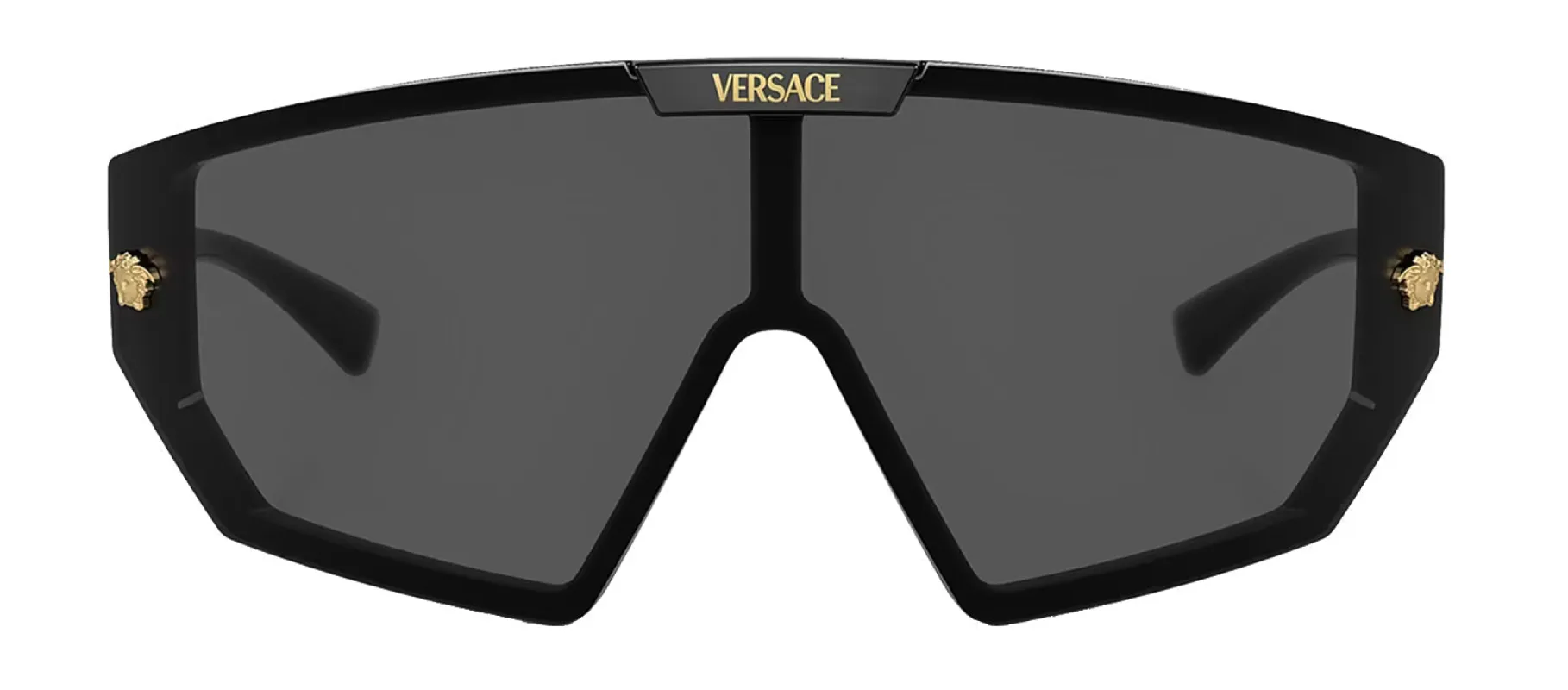Versace VE 4461 GB1/87 Shield Plastic Black Sunglasses with Grey Lens sold by Gaffos