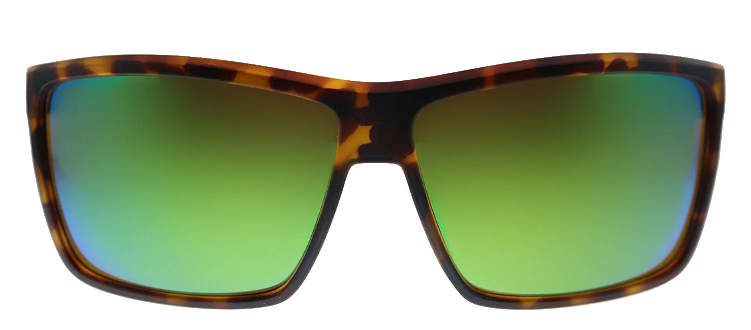 Costa Del Mar RINCONCITO 9016 901611 Rectangle Plastic Tortoise Sunglasses with Green Mirror Lens sold by Gaffos