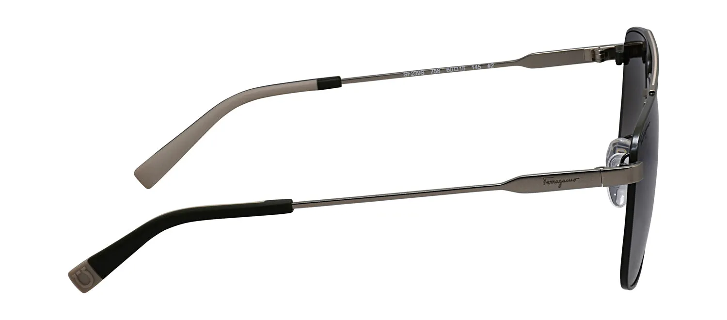 Salvatore Ferragamo SF 239S 758 Navigator Metal Gold Sunglasses with Grey Gradient Lens sold by Gaffos product image thumbnail 3