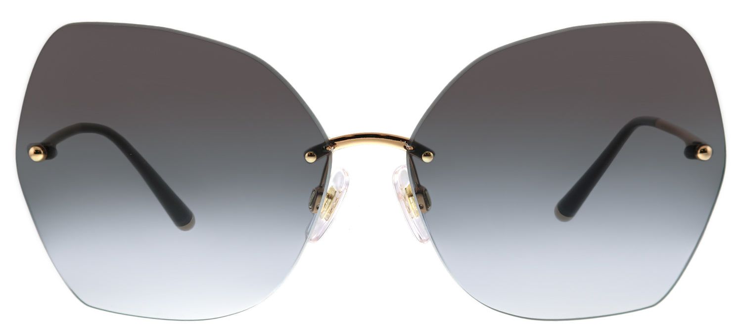 Dolce & Gabbana DG 2204 12988G Geometric Metal Gold Sunglasses with Light Grey Gradient Lens sold by Gaffos