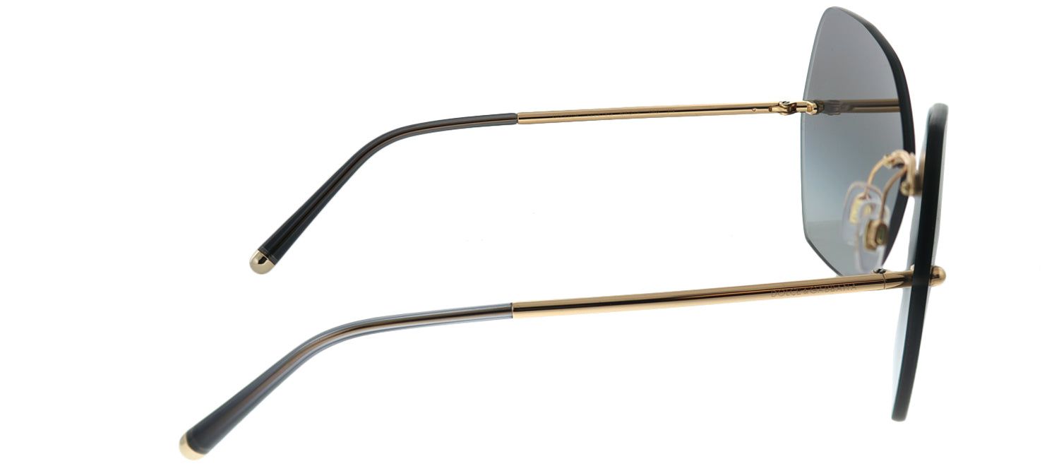 Dolce & Gabbana DG 2204 12988G Geometric Metal Gold Sunglasses with Light Grey Gradient Lens sold by Gaffos product image thumbnail 3