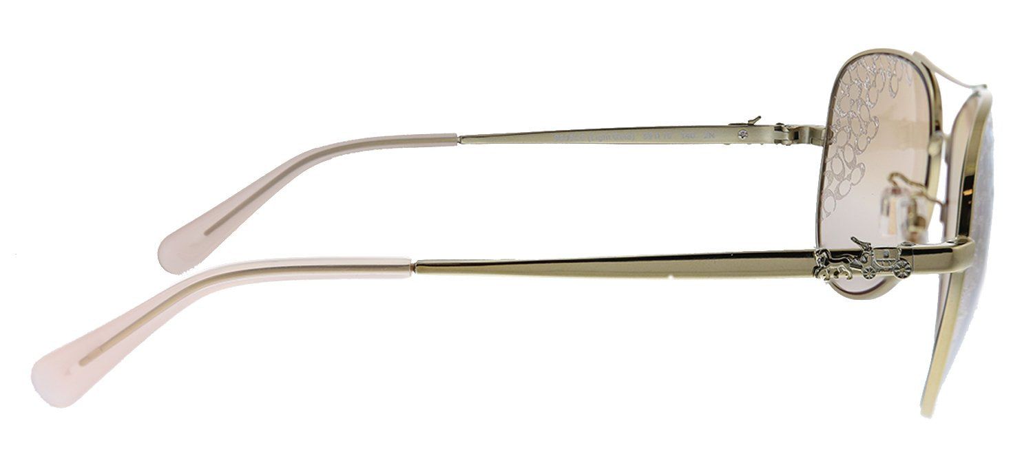 Coach L1648 HC 7074 9005LC Aviator Metal Gold Sunglasses with Pink Mirror Lens sold by Gaffos product image thumbnail 3