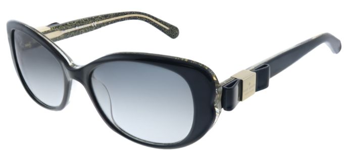 Kate Spade KS Chandra/S PEU F8 Cat-Eye Plastic Black Sunglasses with Grey Gradient Lens sold by Gaffos