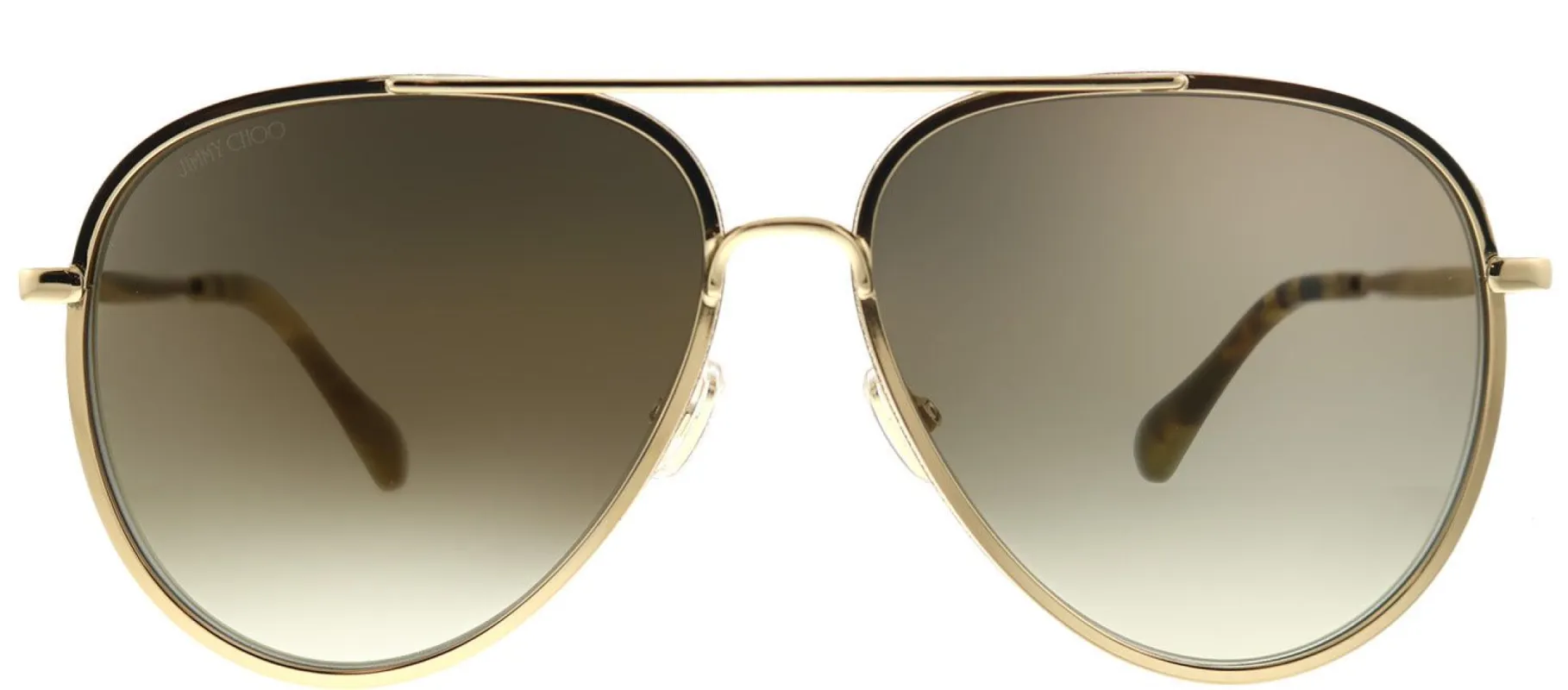 Jimmy Choo JC Triny J5G Aviator Metal Gold Sunglasses with Brown Lens sold by Gaffos