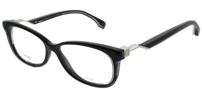 Fendi FF 0233 807 Rimless Plastic Black Eyeglasses with Demo Lens sold by Gaffos