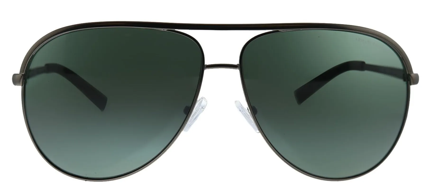 Armani Exchange AX 2002 600371 Aviator Metal Gunmetal Sunglasses with Green Lens sold by Gaffos