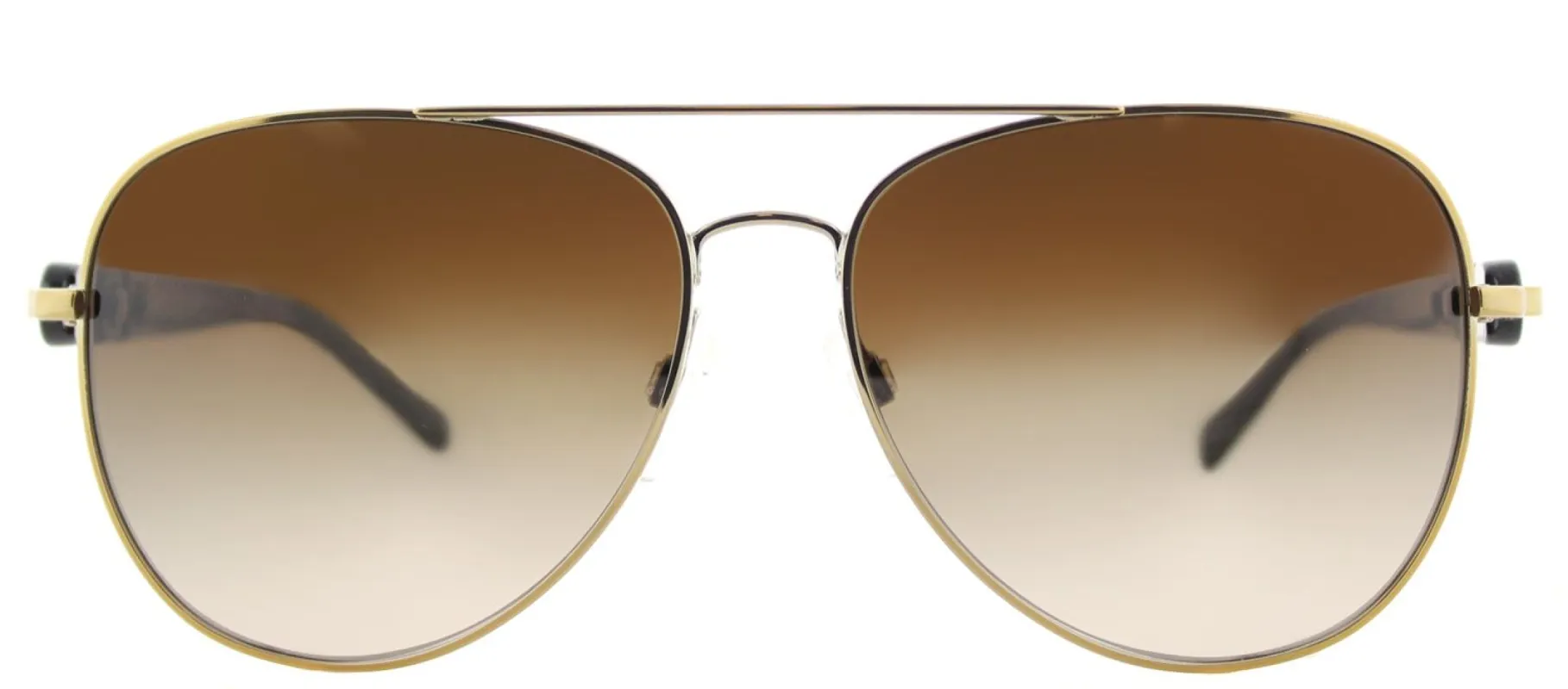Michael Kors MK 1015 112813 Aviator Metal Gold Sunglasses with Brown Gradient Lens sold by Gaffos