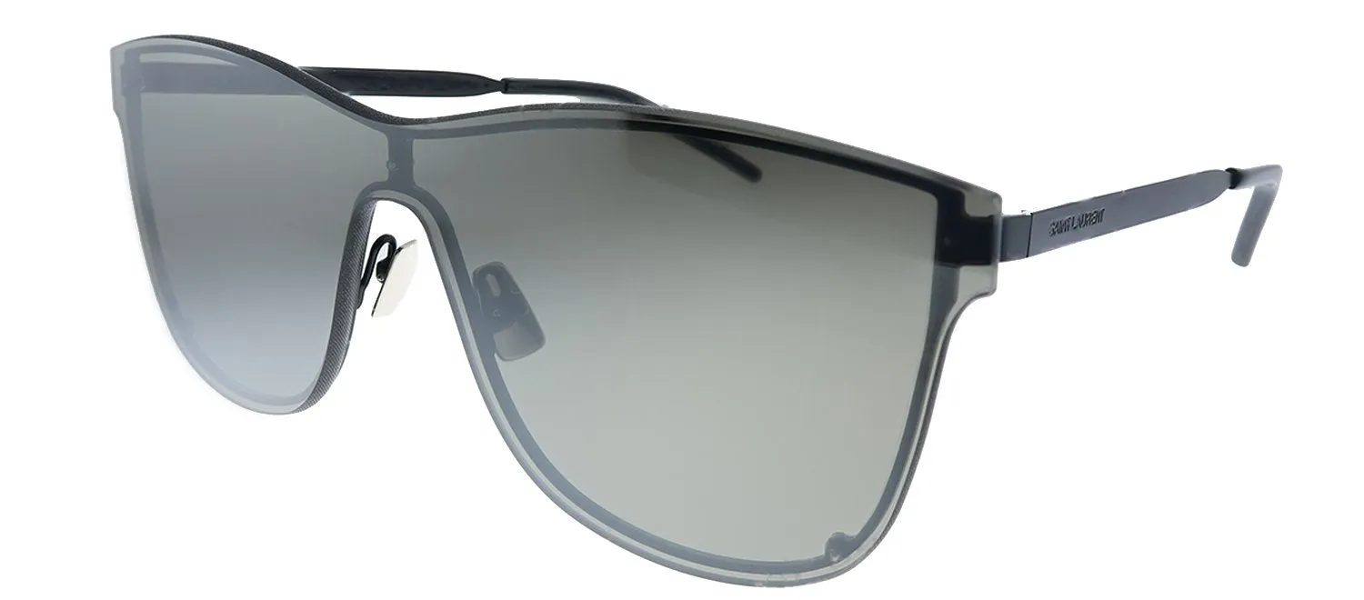 Saint Laurent OVER MASK SL 51 003 Square Metal Silver Sunglasses with Silver Mirror Lens sold by Gaffos product image thumbnail 2