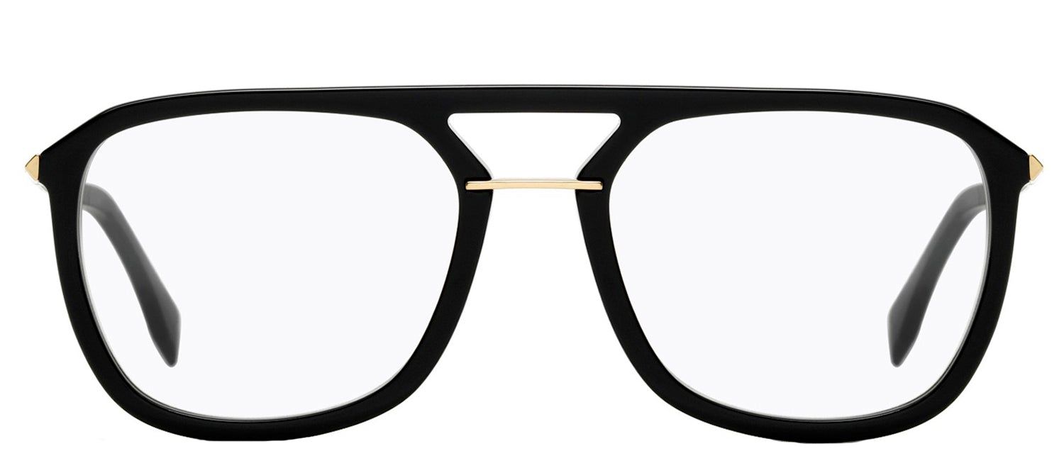 Fendi FF M0033 2M2 Square Plastic Black Eyeglasses with Demo Lens sold by Gaffos