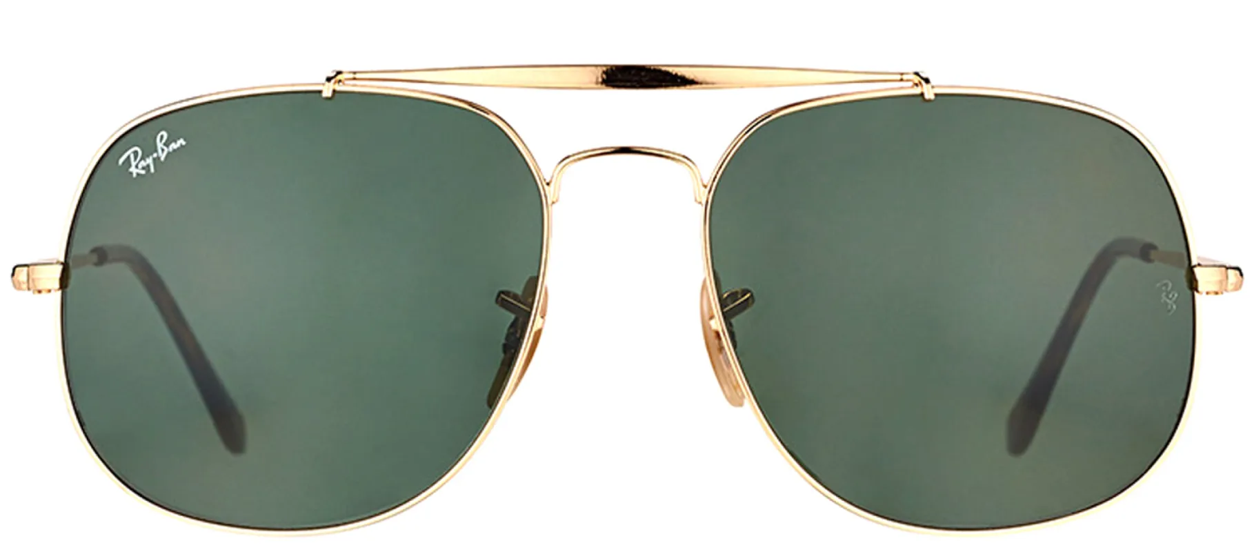 Ray-Ban General RB 3561 001 Aviator Metal Gold Sunglasses with Green Lens sold by Gaffos
