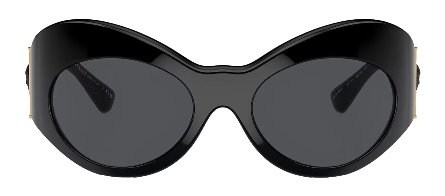 Versace VE 4462 GB1/87 Fashion Plastic Black Sunglasses with Grey Lens sold by Gaffos