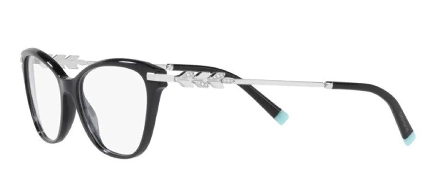Tiffany & Co. TF 2219BF 8001 Rectangle Plastic Black Eyeglasses with Logo Stamped Demo Lenses sold by Gaffos product image thumbnail 2